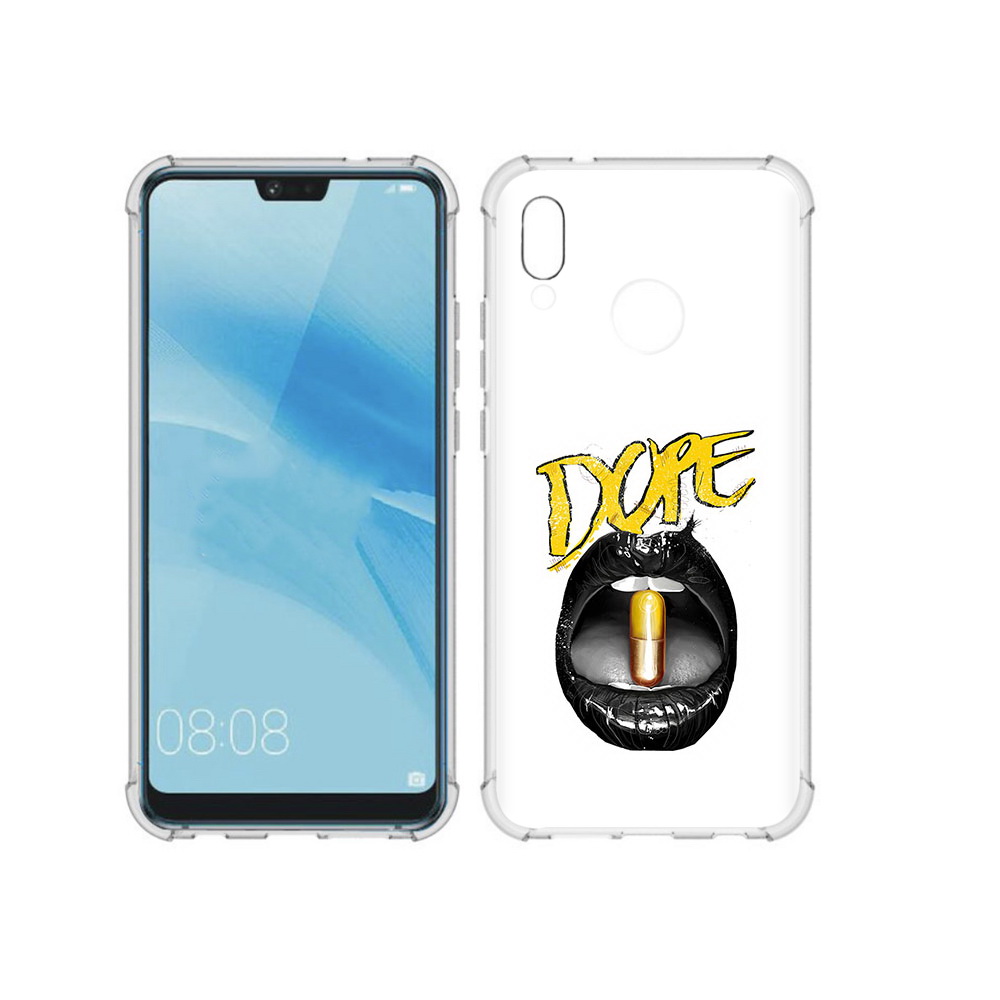 

Чехол MyPads Tocco для Huawei P20 Lite губы (PT130405.51.303), Прозрачный, Tocco