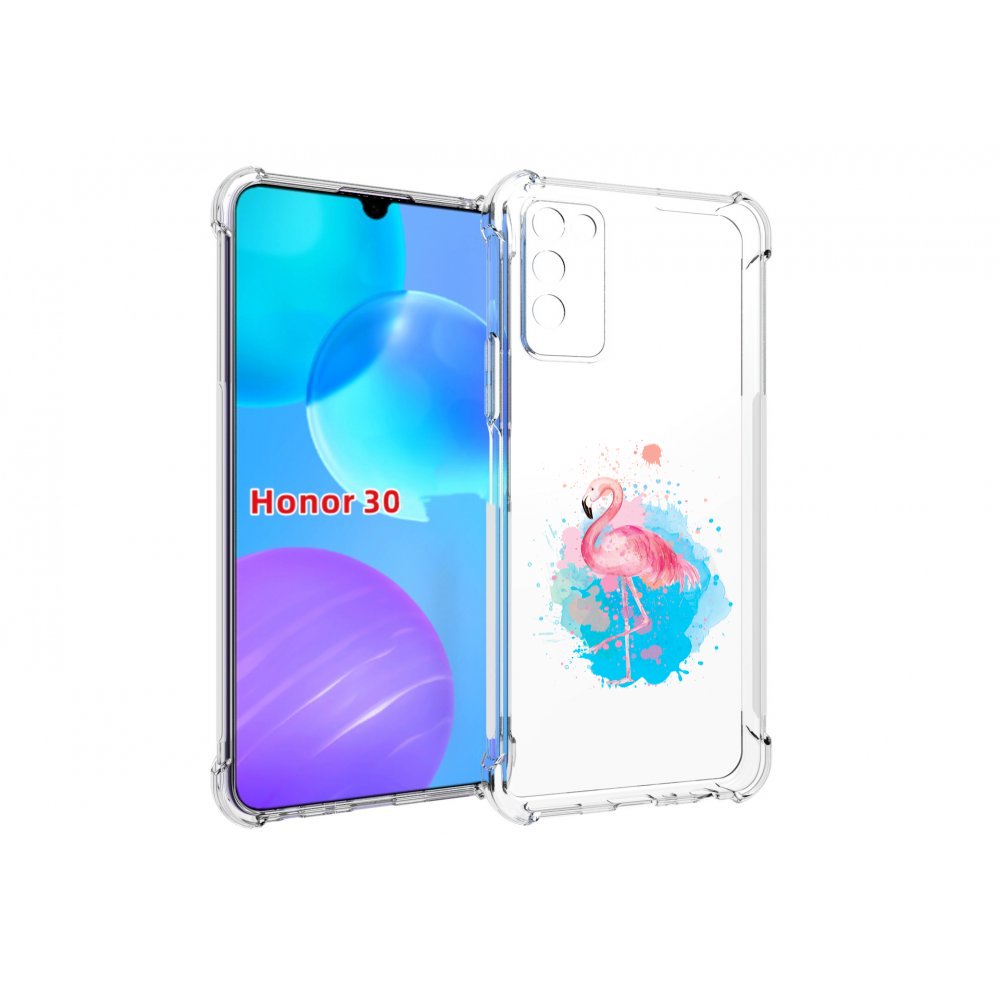 

Чехол MyPads акварельное-фламинго для Huawei Honor 30 Lite, Tocco