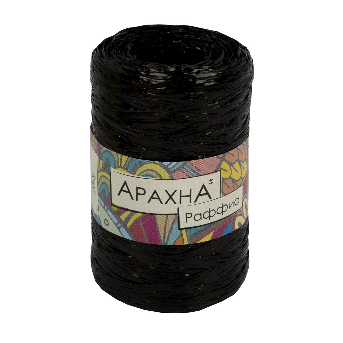 фото Вязание пряжа arachna raffia 100% полипропилен 5 шт. х 50 г 200 м цв. №02 черный raffia-№0