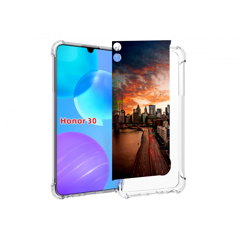 

Чехол MyPads американский город фото для Huawei Honor 30 Lite, Tocco