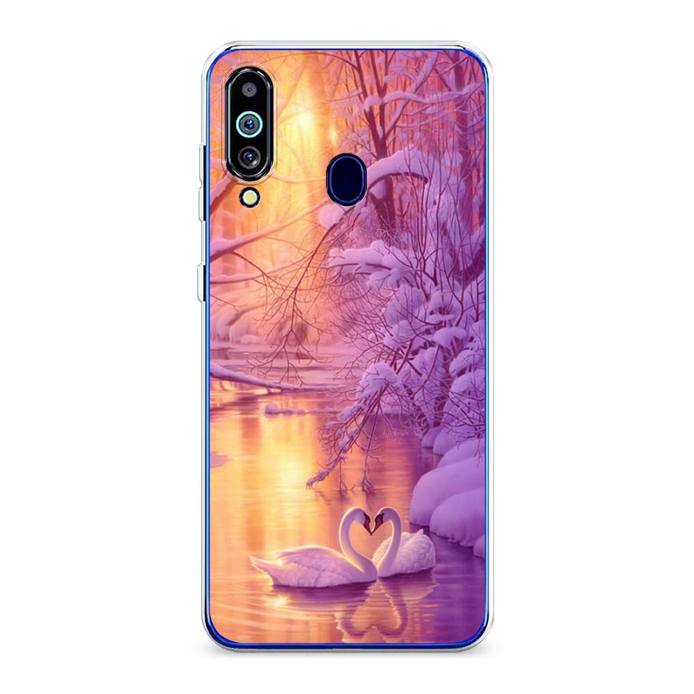 

Чехол на Samsung Galaxy M40 "Зима 1", Фиолетовый;желтый, 28750-2