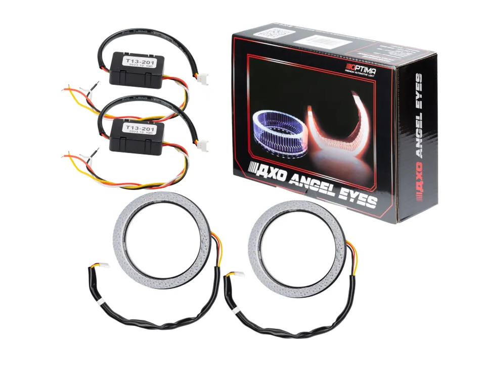 

Ангельские глазки Optima AE-R25-W 3D на линзу 2,5", форма круглая,