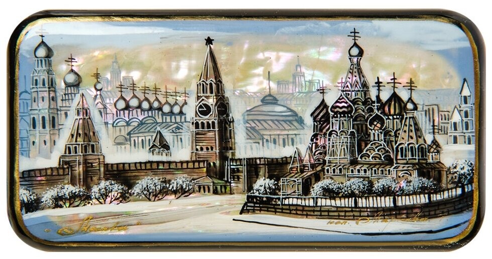 

Шкатулка Древняя Москва (ручная работа), Разноцветный