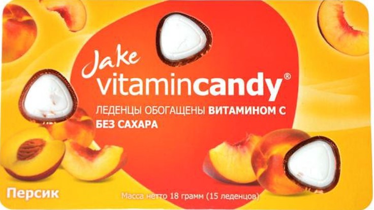 фото Леденцы jake vitamin candy манго с витаминами без сахара 18 г