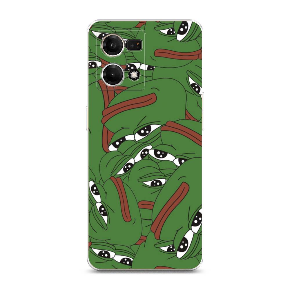 

Чехол Awog на Oppo Reno 7 4G/8 4G "Печальный frog", Разноцветный