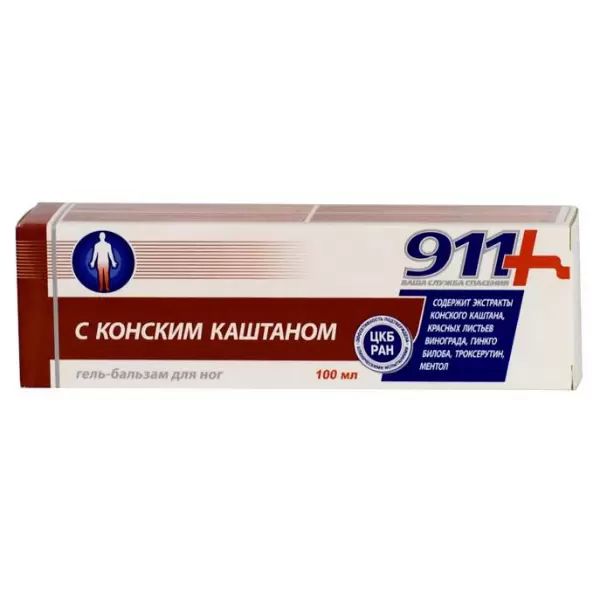 

Гель-бальзам Twins Tec 911 с конским каштаном для ног 100 мл