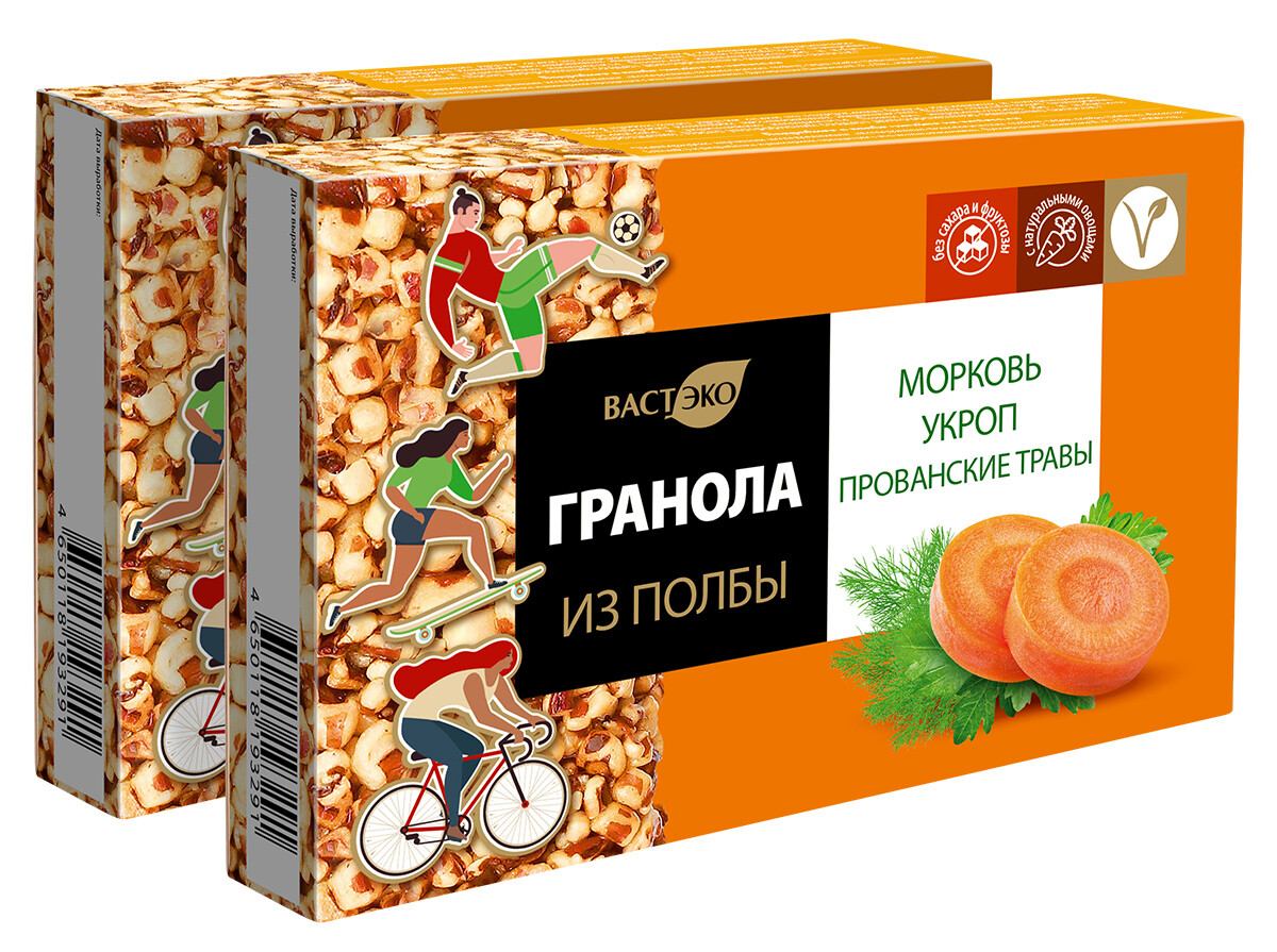

Гранола из полбы без сахара. Морковь. Прованские Травы ВАСТЭКО, 2 шт. х 50 г, Гранола из полбы без сахара. Морковь. Укроп. Прованские Травы, ВАСТЭКО, 100 г шт. х 50 г)