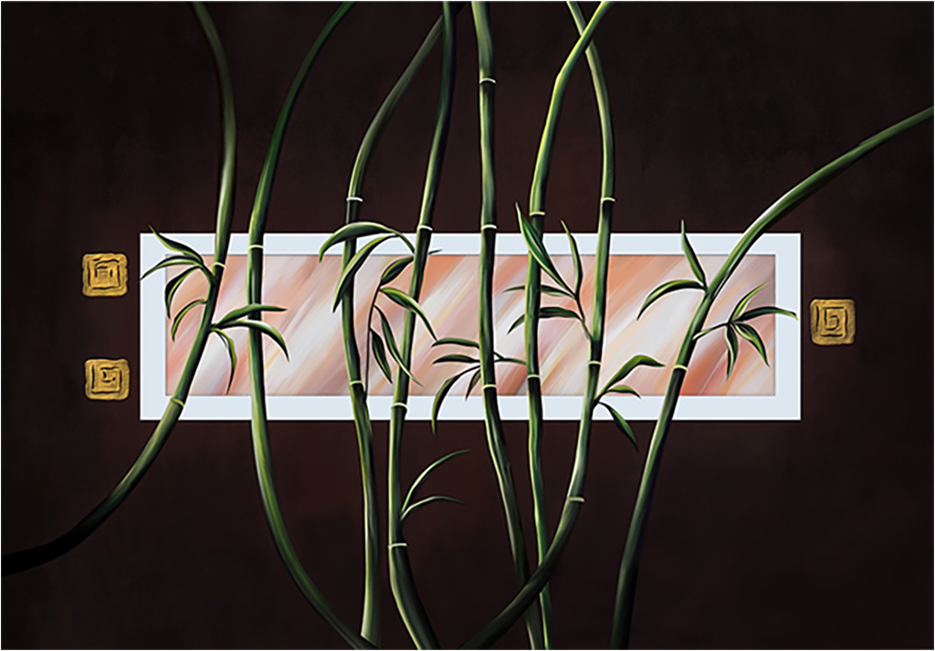 

Картина на холсте с подрамником ХитАрт Побеги бамбука 40x28 см, 637