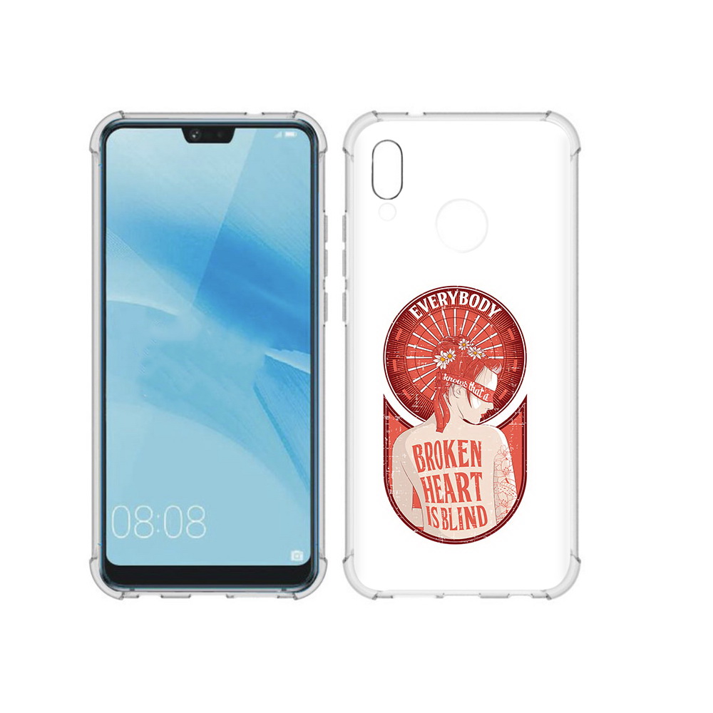 

Чехол MyPads Tocco для Huawei P20 Lite девушка разбитое сердце (PT130405.51.310), Прозрачный, Tocco