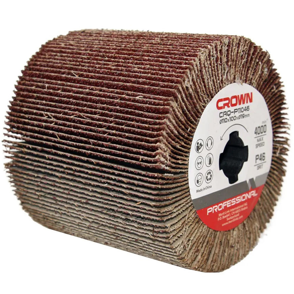 

Crown Щётка Crown "CAQ-P11046" лепестковая для шлифовальных машин. 110*19*100