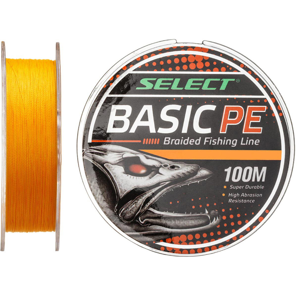 Шнур Select Basic PE 4x 100m оранжевый 0.08mm 8LB 4kg