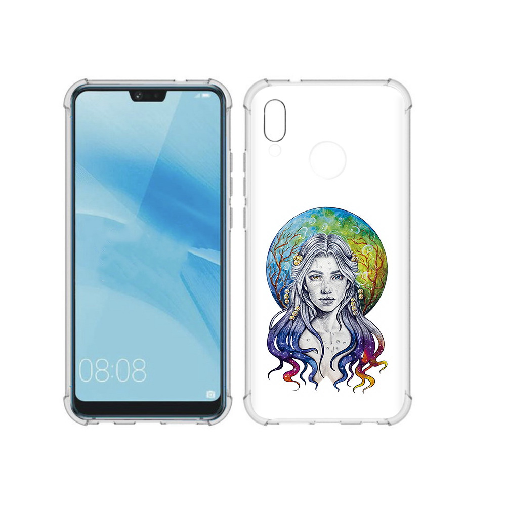 

Чехол MyPads Tocco для Huawei P20 Lite девушка с красивыми волосами (PT130405.51.313), Прозрачный, Tocco