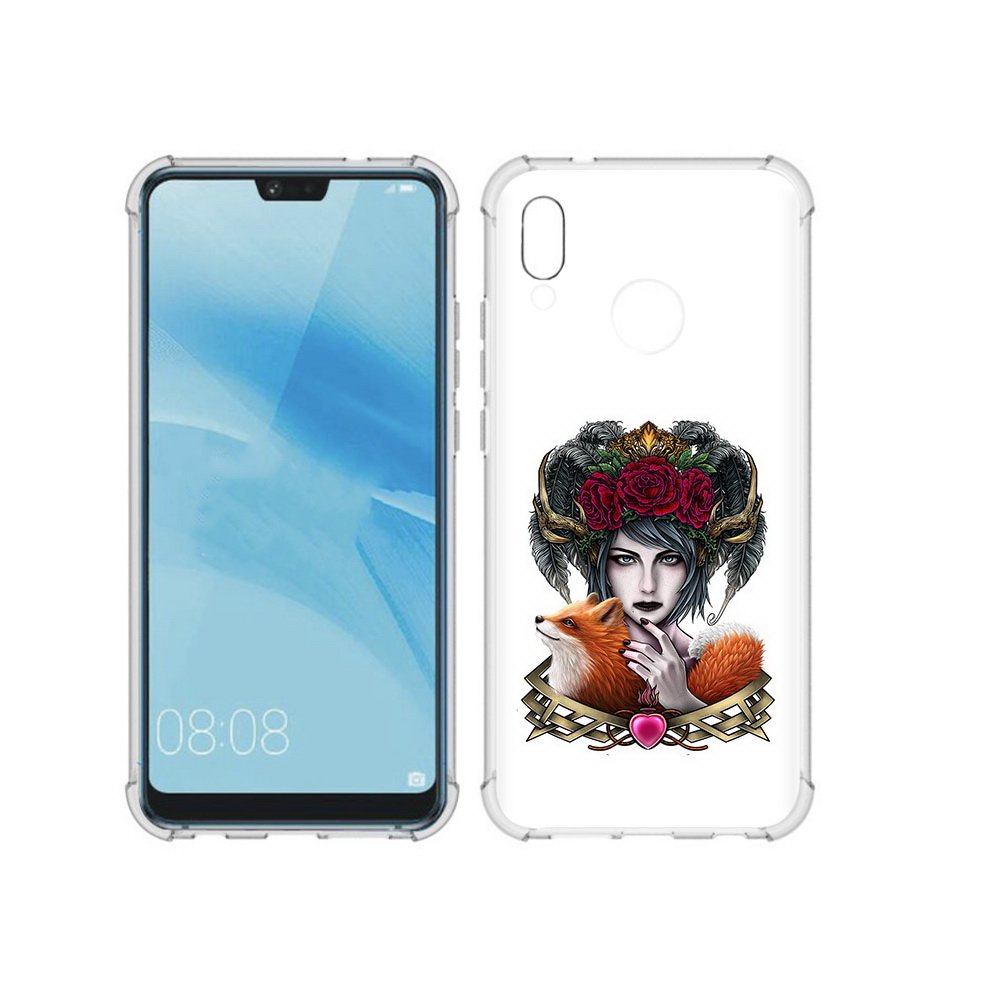 Чехол MyPads Tocco для Huawei P20 Lite девушка с лисой (PT130405.51.314)