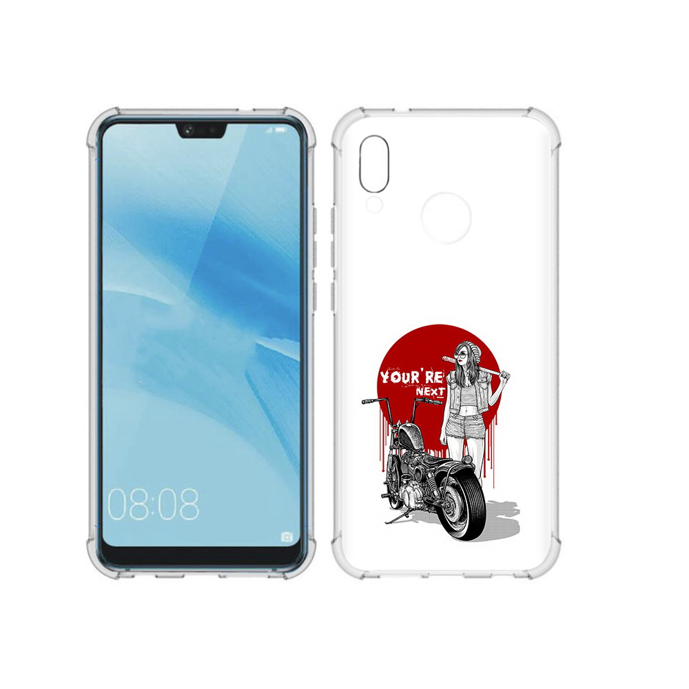 Чехол MyPads Tocco для Huawei P20 Lite девушка с мотоциклом (PT130405.51.315)