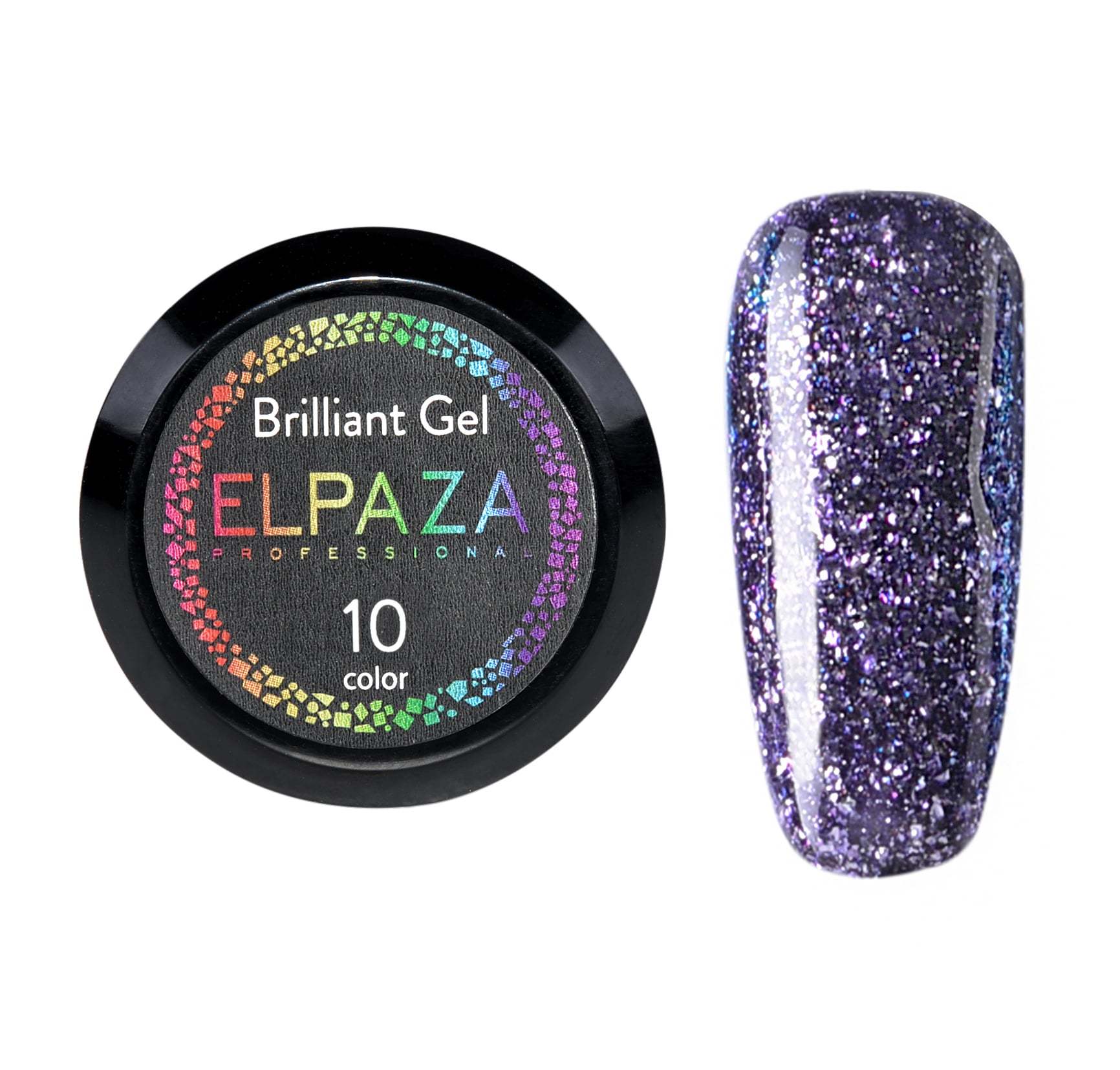 

Лак для ногтей ELPAZA Brilliant Gel №10, Фиолетовый
