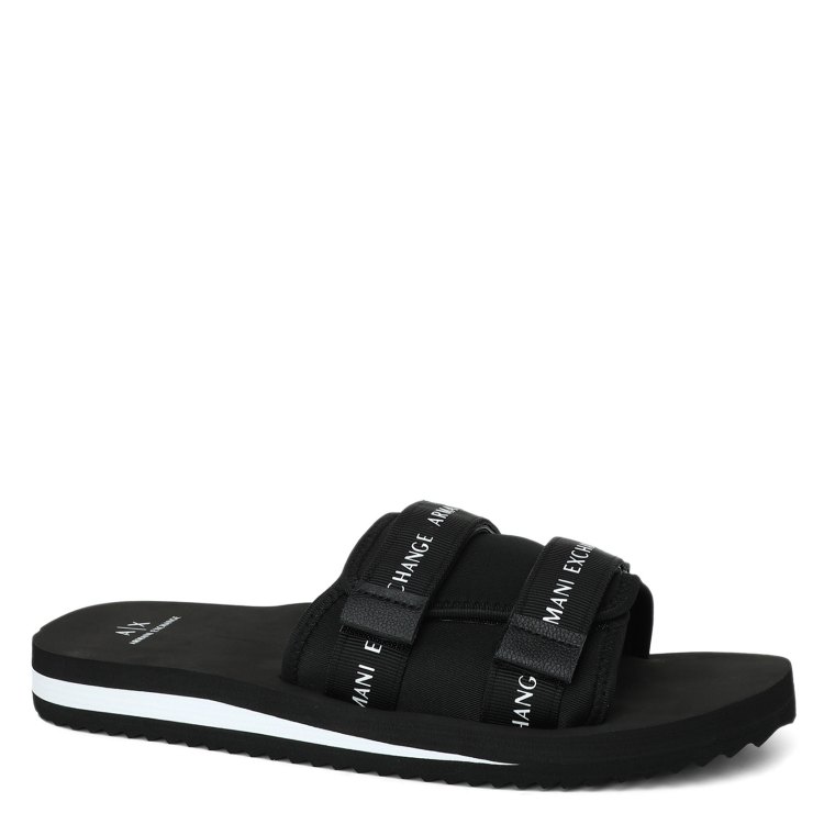 

Шлепанцы мужские Armani Exchange XUP010 черные 44 EU, Черный, XUP010