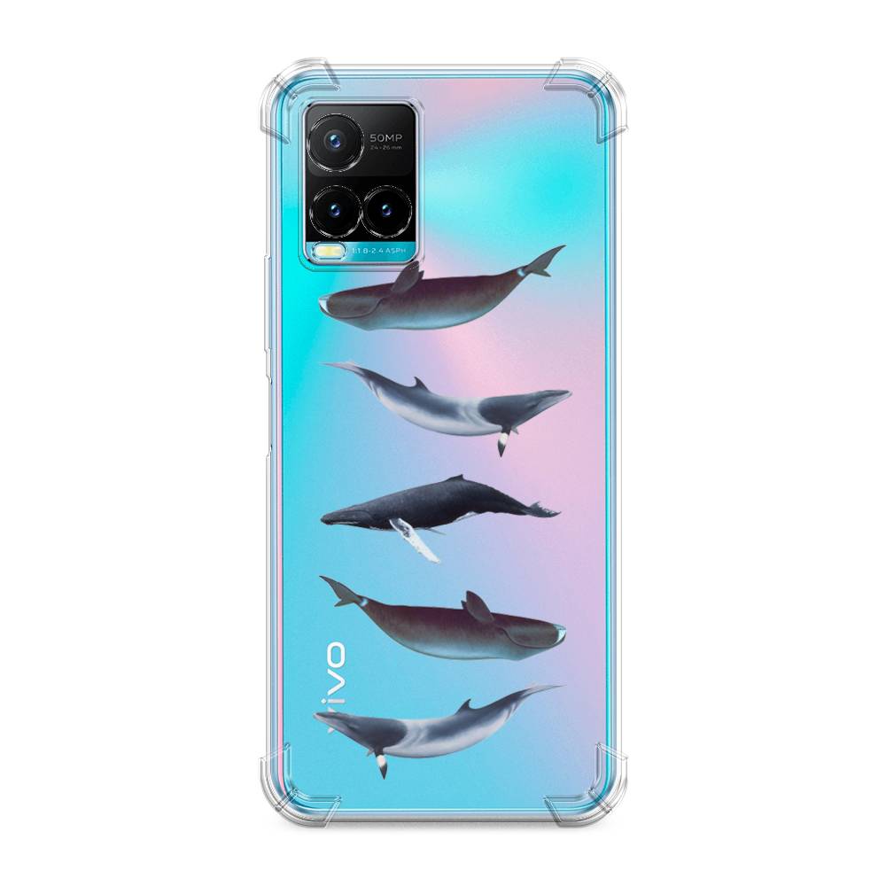 

Чехол Awog на Vivo Y33s/Y21 "Киты арт 2", Разноцветный