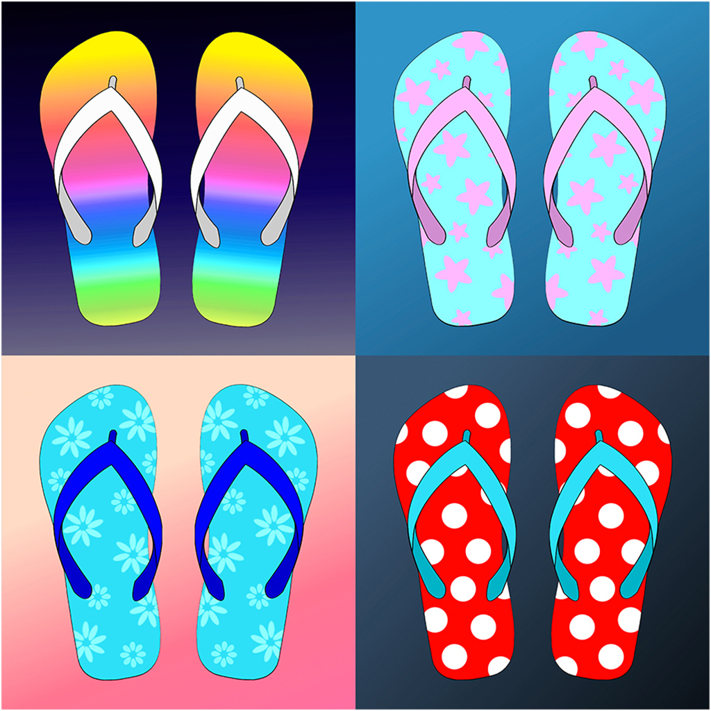 

Картина на холсте с подрамником ХитАрт Slippers 80x80 см, 652
