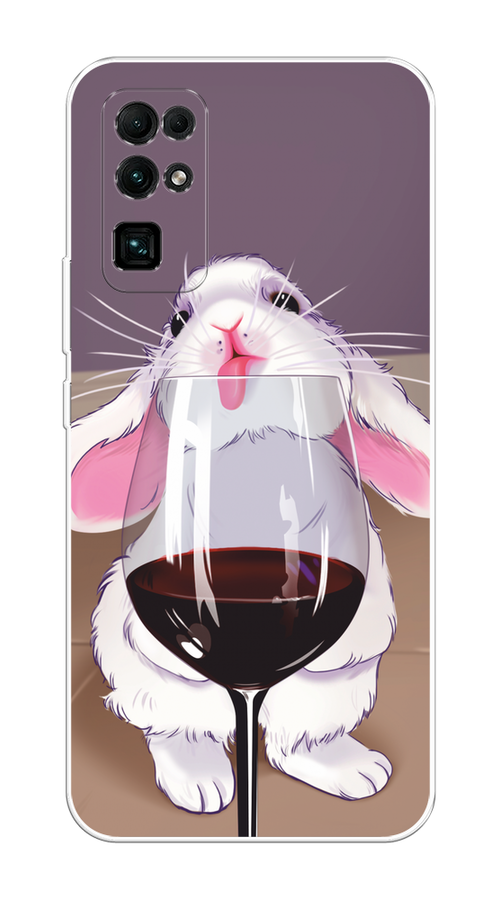 

Чехол на Honor 30 "Кролик с бокалом", Белый;розовый;красный, 612150-1