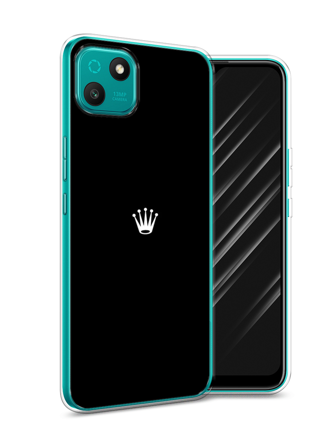 

Чехол Awog на Wiko T10 "Белая корона на черном фоне", Белый;черный