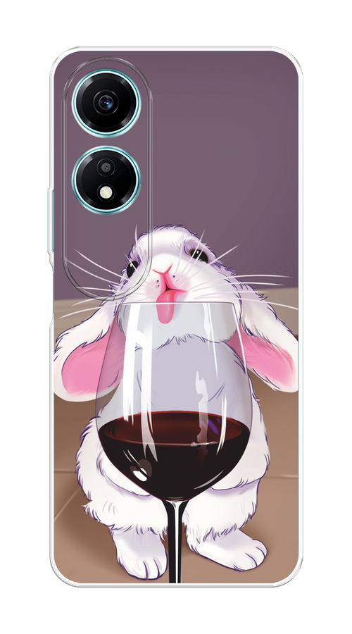 

Чехол на Honor X5 Plus "Кролик с бокалом", Белый;розовый;красный, 6121950-1