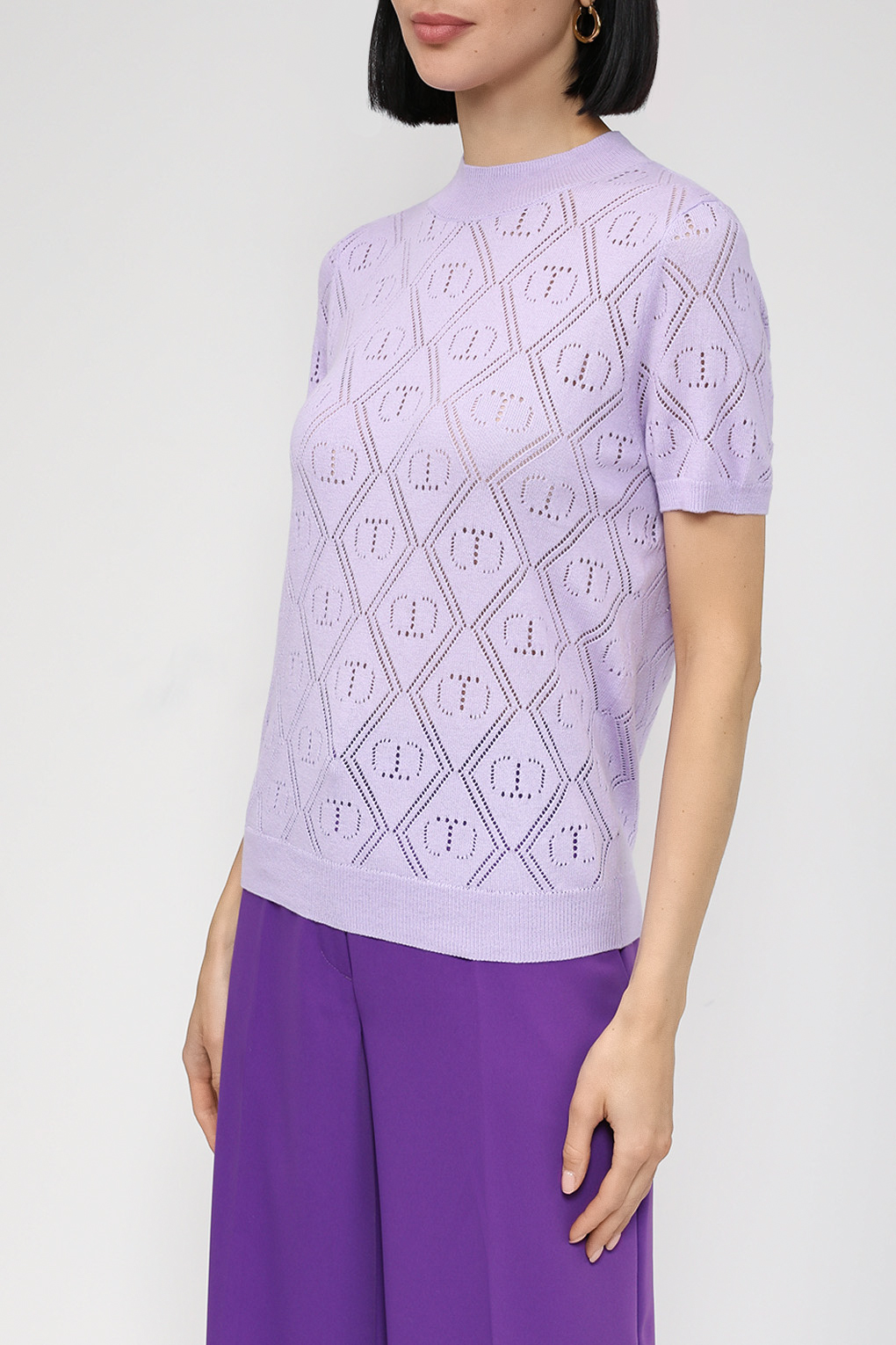 

Джемпер женский TWINSET 232TP3263 фиолетовый XS, 232TP3263