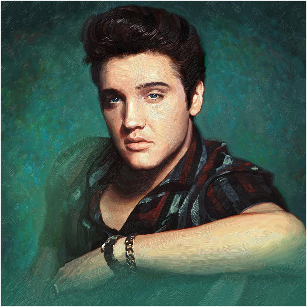 

Картина на холсте с подрамником ХитАрт Elvis Aaron Presley 40x40 см, 660