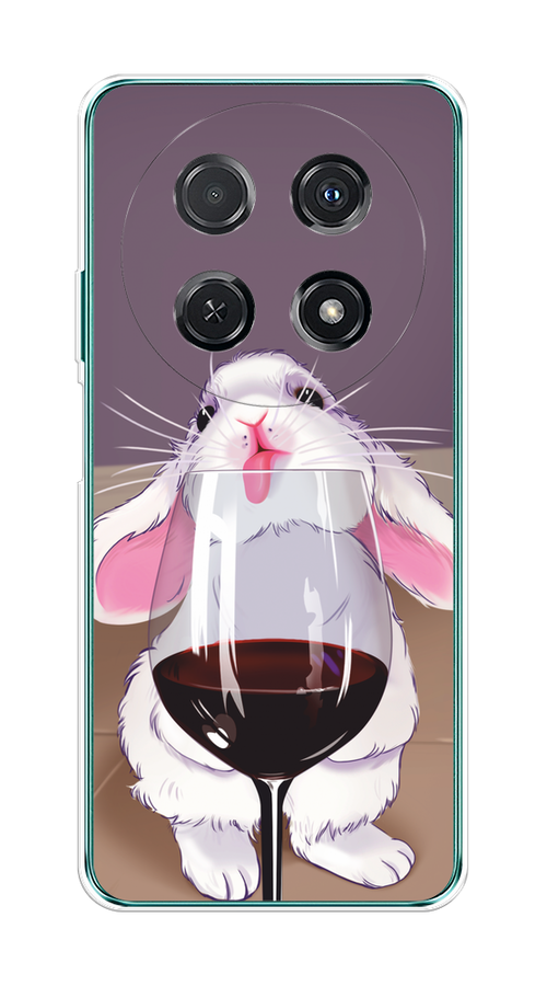 

Чехол на Huawei Nova 12i "Кролик с бокалом", Белый;розовый;красный, 6123950-1