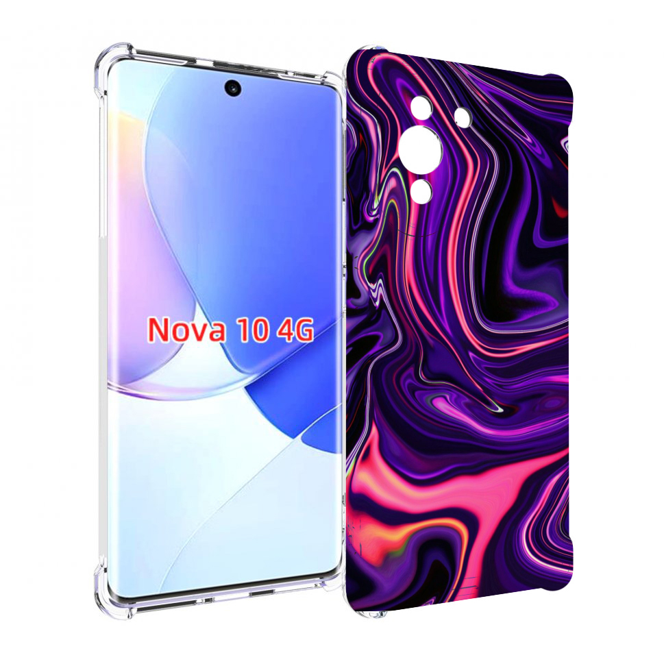 

Чехол MyPads фиолетовые краски для Huawei Nova 10, Прозрачный, Tocco
