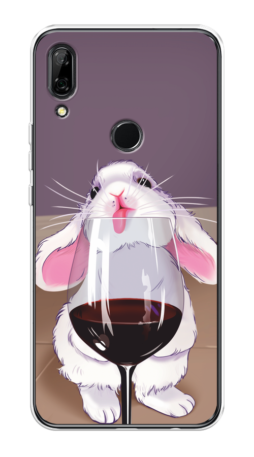 

Чехол на Honor 9X, Huawei P Smart Z "Кролик с бокалом", Белый;розовый;красный, 69450-1