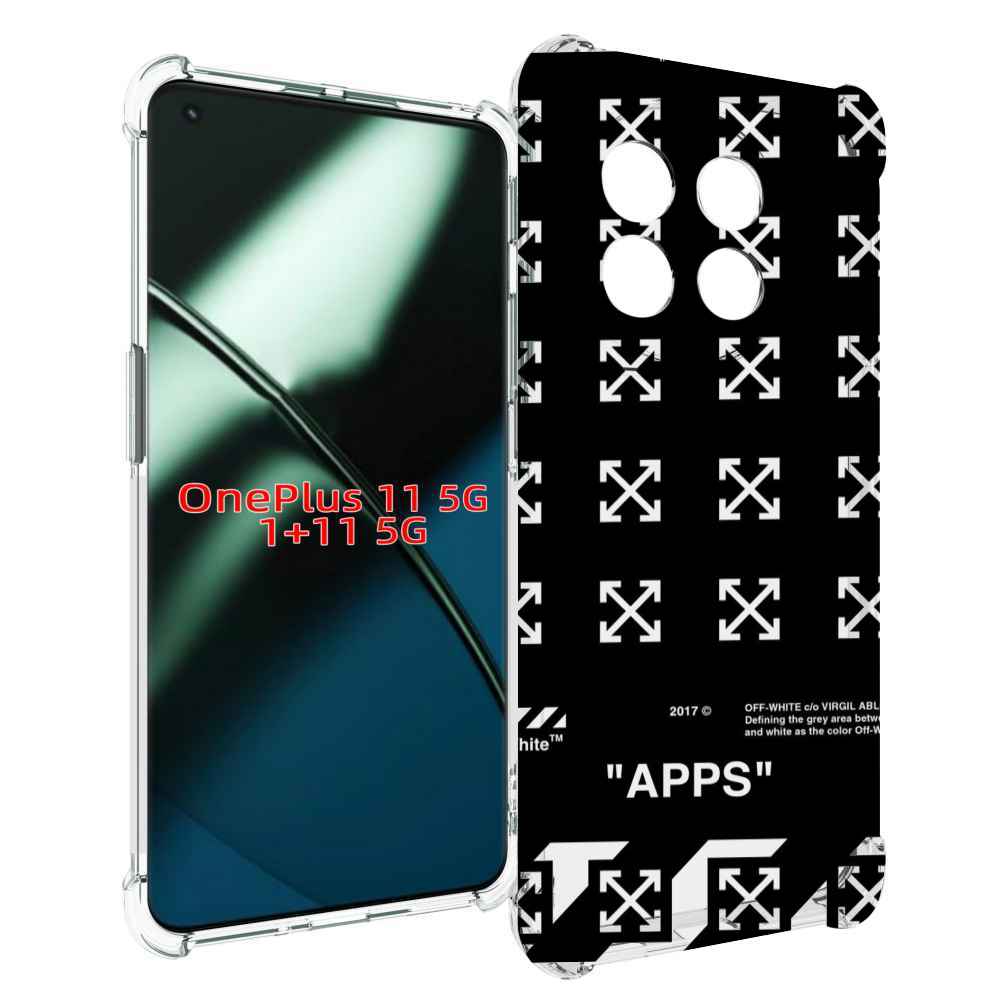 Чехол MyPads оф-вайт-значки для OnePlus 11