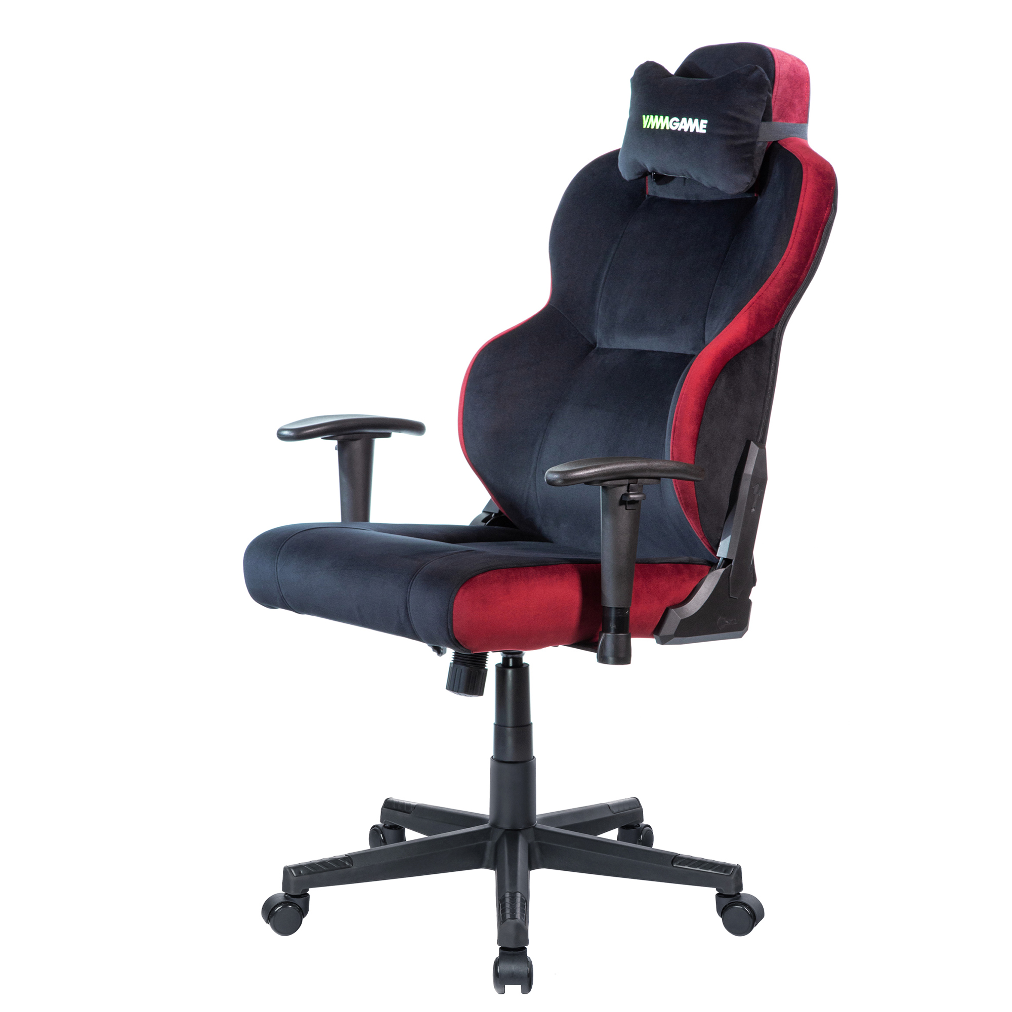 Компьютерное кресло VMMGAME UNIT UPGRADE с регулируемой спинкой, велюр черно-красный