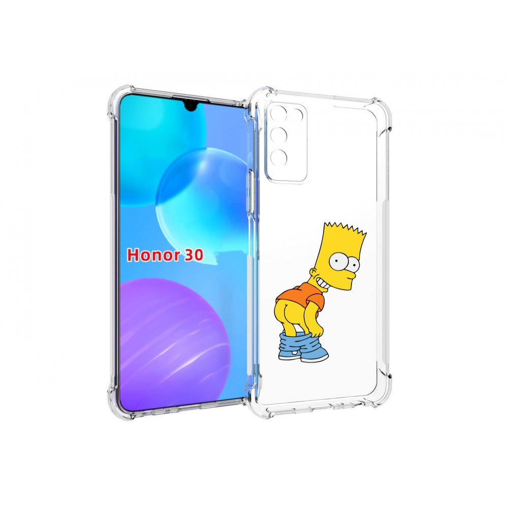 

Чехол MyPads барт-симпсон-довольный для Huawei Honor 30 Lite, Tocco