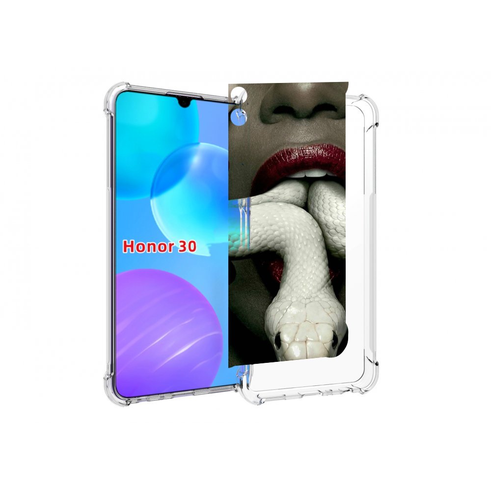

Чехол MyPads белая-змея для Huawei Honor 30 Lite, Tocco