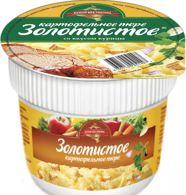 

Пюре Золотистое картофельное с гренками со вкусом курицы 40 г