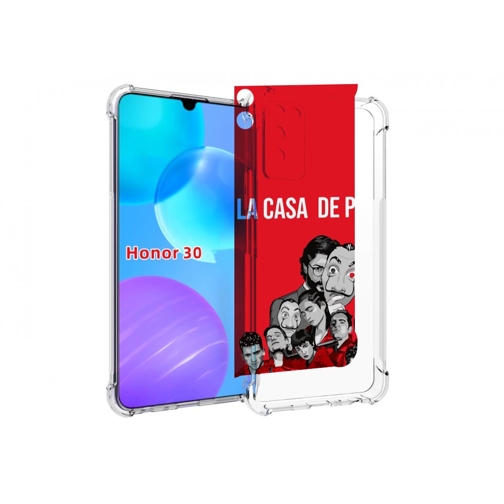 

Чехол MyPads бумажный-дом-команда для Huawei Honor 30 Lite, Tocco