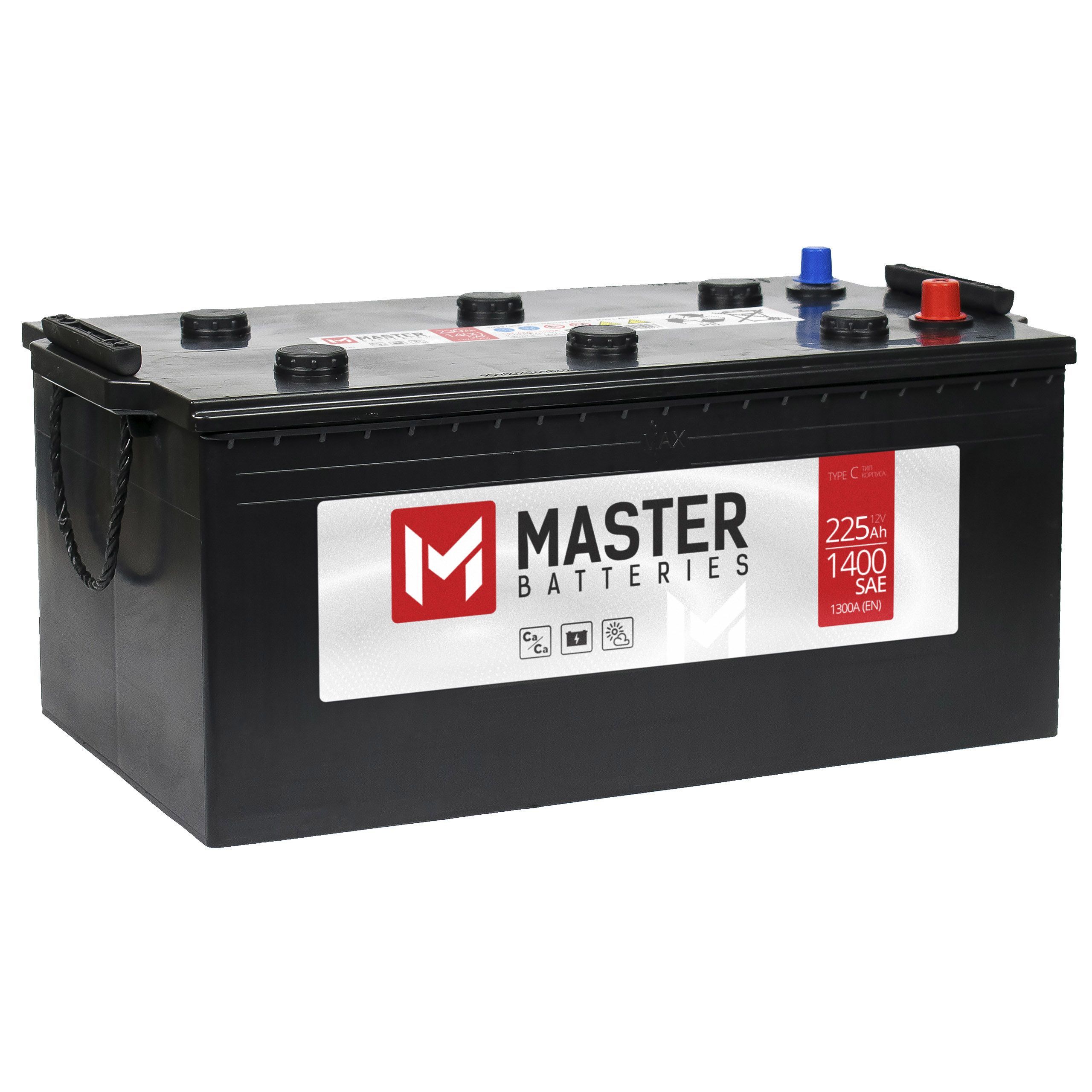 Аккумулятор автомобильный MASTER BATTERIES 225 Ач 1300 А прямая полярность MB2253E