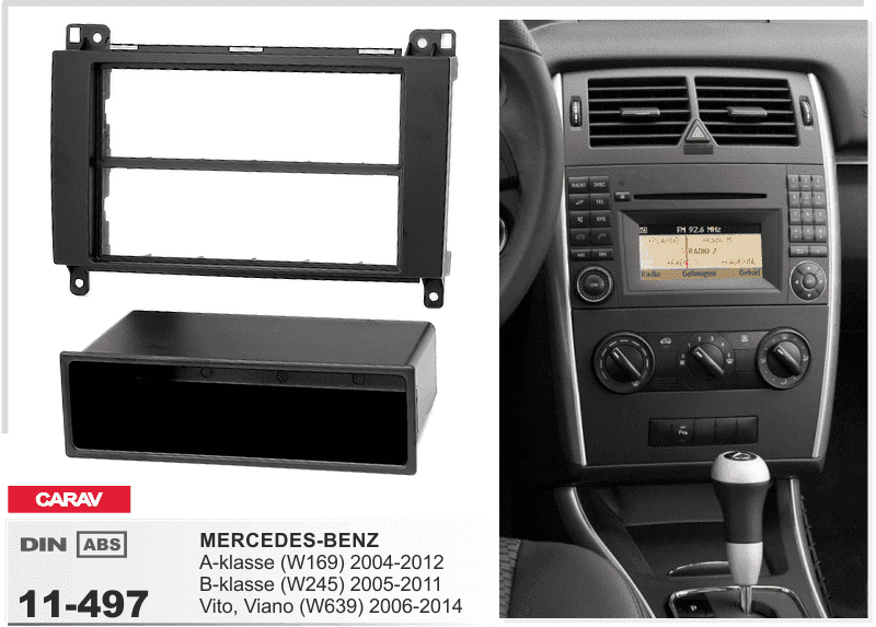 

Переходная рамка Carav 11-497 Mercedes A/B/Viano/Vito/Sprinter 2/1Din, 11-497