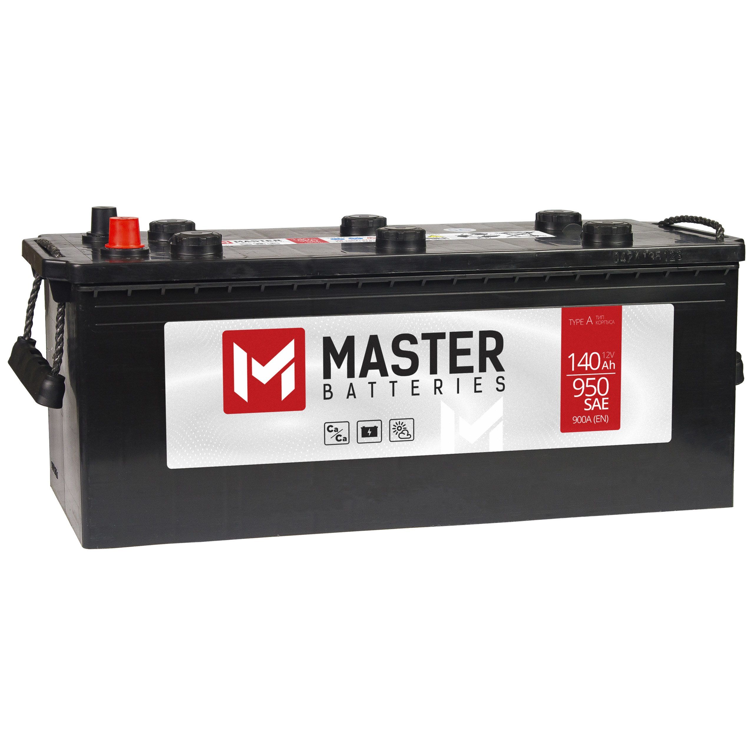 

Аккумулятор автомобильный MASTER BATTERIES 140 Ач 900 А прямая полярность MBT1403