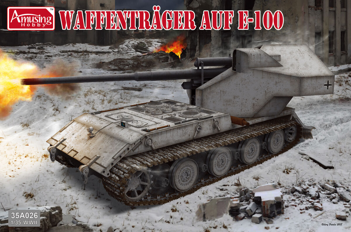 фото Сборная модель amusing hobby 1/35 waffentrager auf e-100 35a026