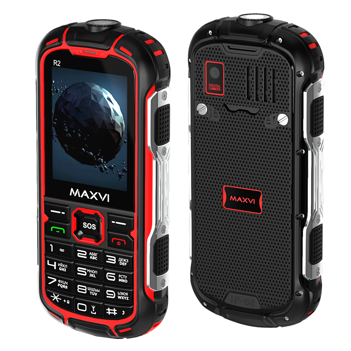 

Мобильный телефон Maxvi R2 Red, R2