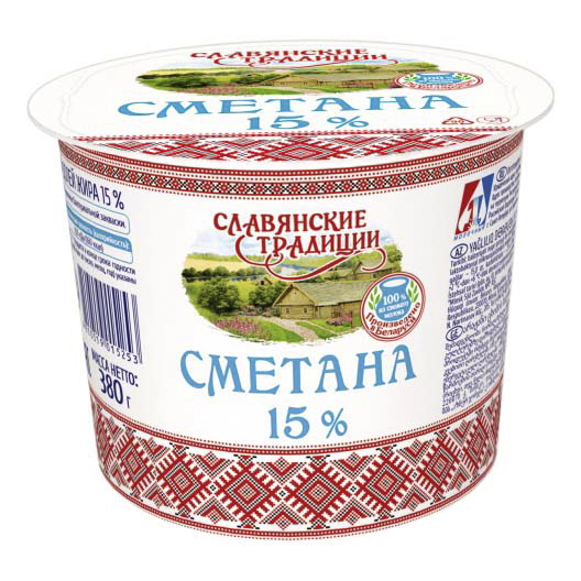 

Сметана Славянские традиции 15% БЗМЖ 380 г