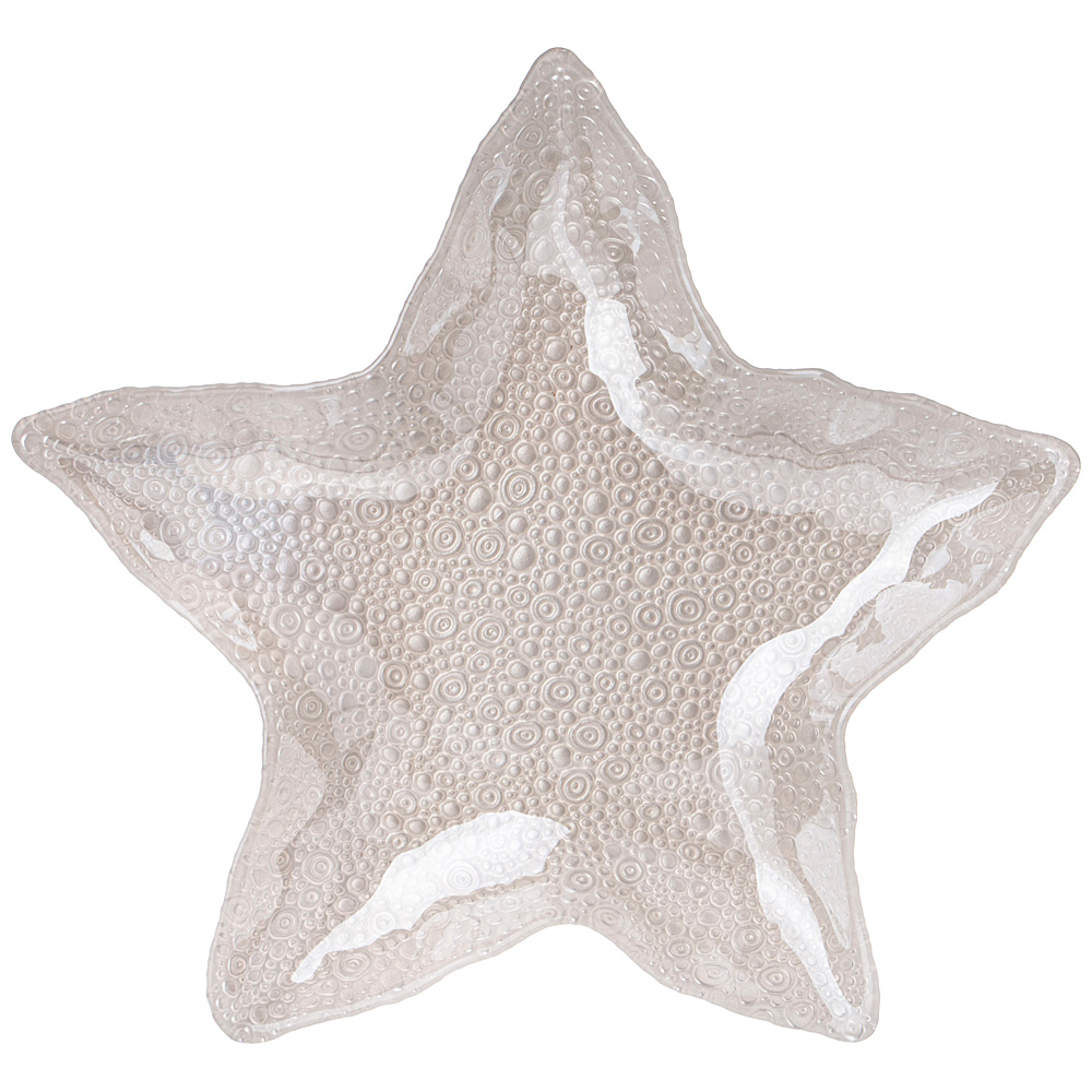 

Блюдо Bronco Starfish pearl 34см стекло 336-094_, Белый