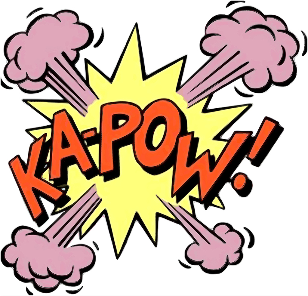 

Картина на холсте с подрамником ХитАрт Ka-pow! 40x40 см, 674