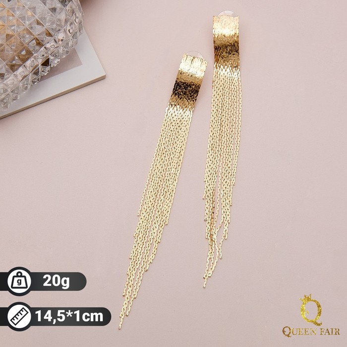 

Серьги подвески из бижутерного сплава Queen Fair 3741771, без вставки