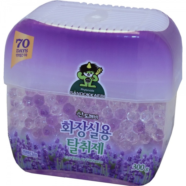 

Освежитель воздуха Sandokkaebi гелевый, для туалета, бусины, аромат лаванда, 300 г