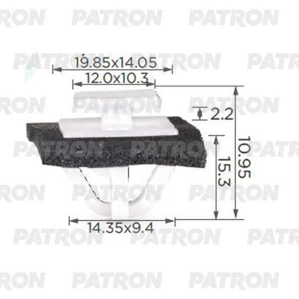 

Клипса Автомобильная PATRON P371356A