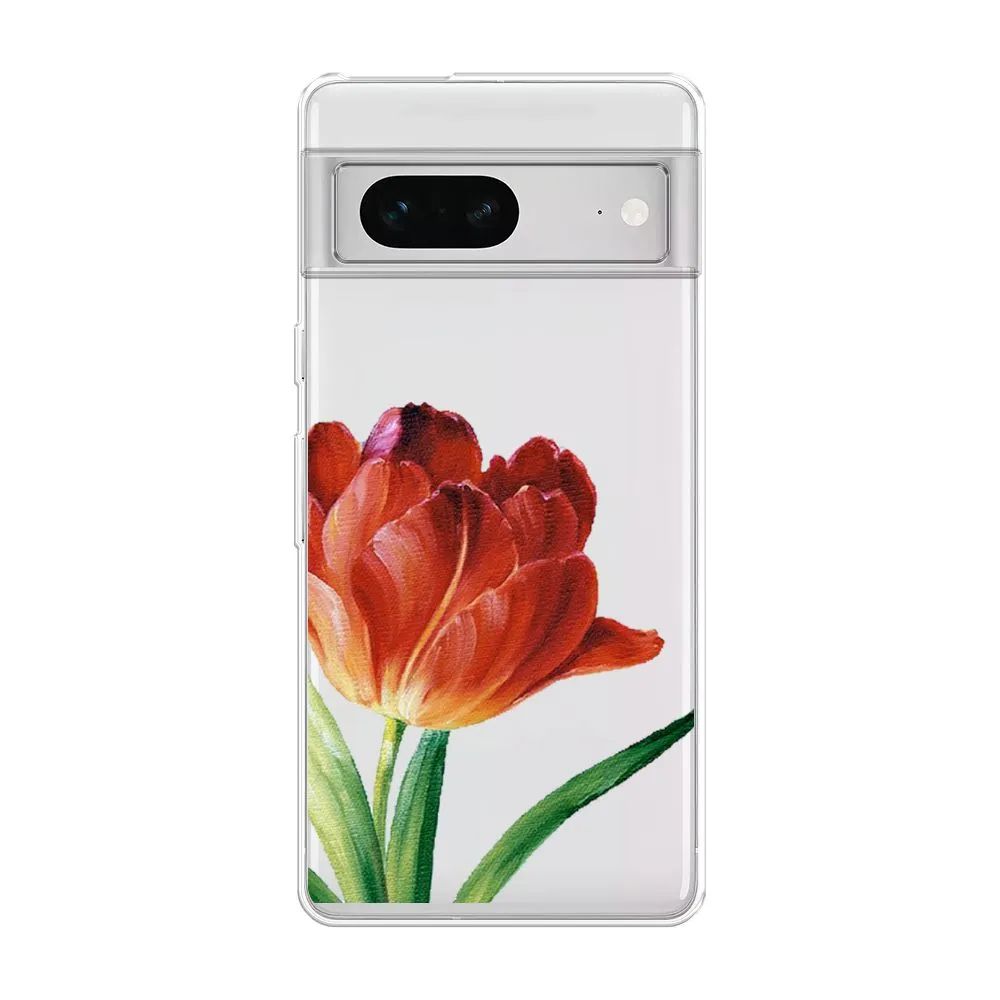 

Чехол Awog на Google Pixel 7 "Красный тюльпан", Разноцветный