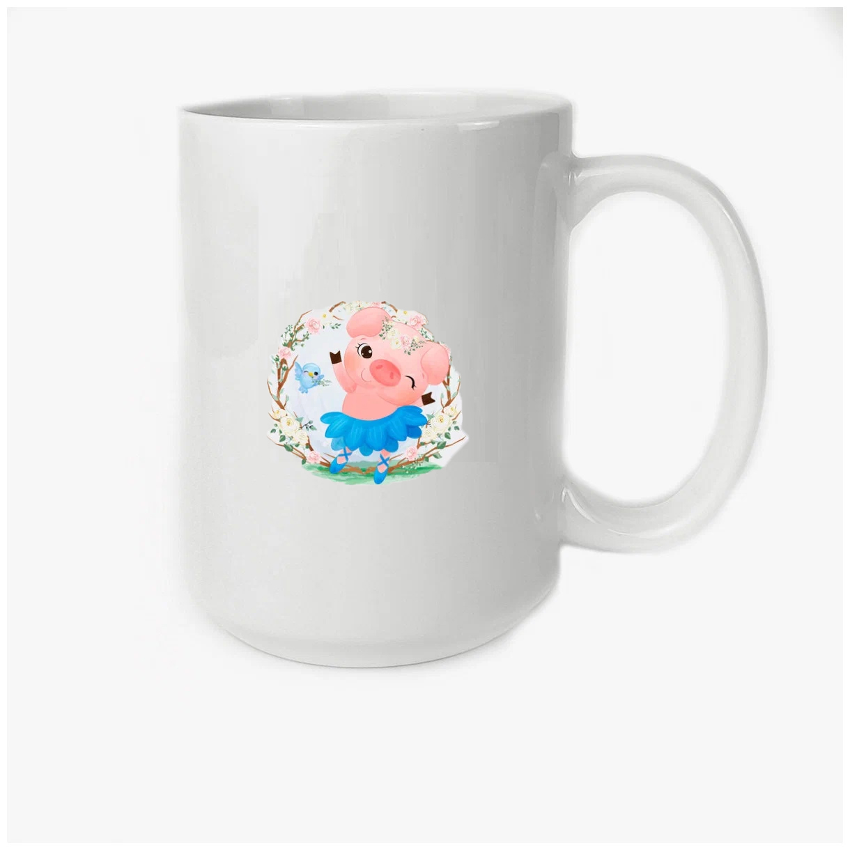 

Кружка CoolPodarok Дети. Хрюшка в юбке