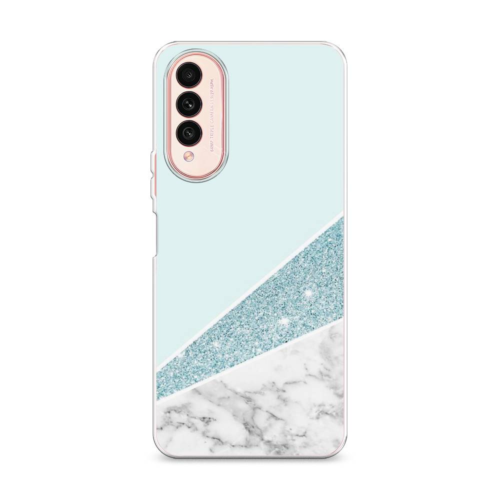 

Чехол Awog на Wiko T50 "Мрамор с голубыми блестками", Разноцветный